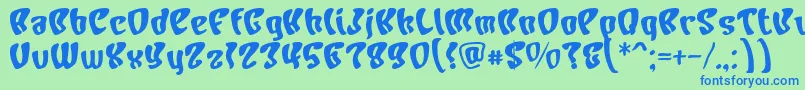 Charb Font – Blue Fonts on Green Background