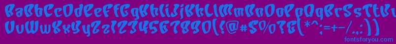 Charb Font – Blue Fonts on Purple Background