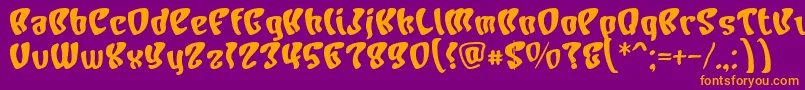 Шрифт Charb – оранжевые шрифты на фиолетовом фоне