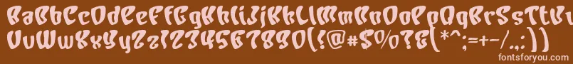 Charb Font – Pink Fonts on Brown Background