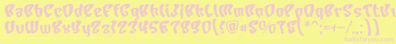 Charb Font – Pink Fonts on Yellow Background