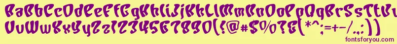 Charb Font – Purple Fonts on Yellow Background