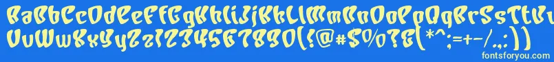 Charb Font – Yellow Fonts on Blue Background