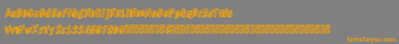 Realgold-Schriftart – Orangefarbene Schriften auf grauem Hintergrund