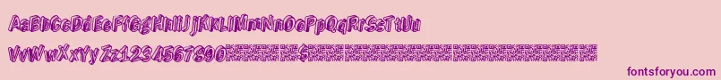 Realgold-Schriftart – Violette Schriften auf rosa Hintergrund