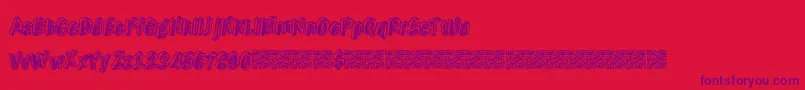 Realgold Font – Purple Fonts on Red Background