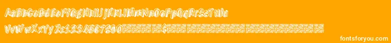 Realgold Font – White Fonts on Orange Background