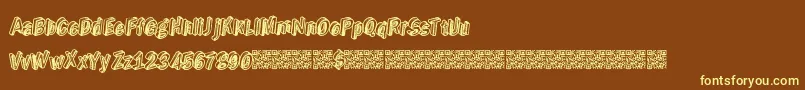 Realgold Font – Yellow Fonts on Brown Background