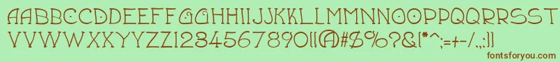 Draughtsman Font – Brown Fonts on Green Background