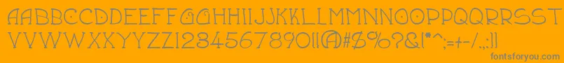 Draughtsman Font – Gray Fonts on Orange Background