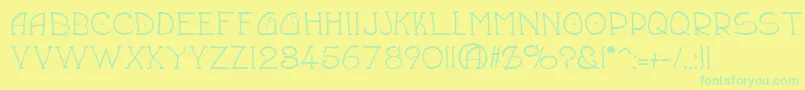 Draughtsman Font – Green Fonts on Yellow Background