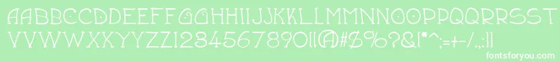 Draughtsman Font – White Fonts on Green Background