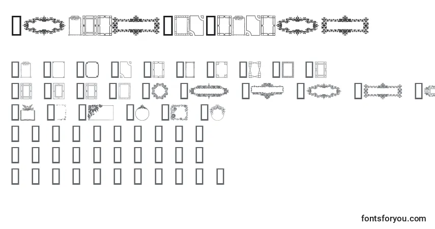 Schriftart FramesAndHeaders – Alphabet, Zahlen, spezielle Symbole