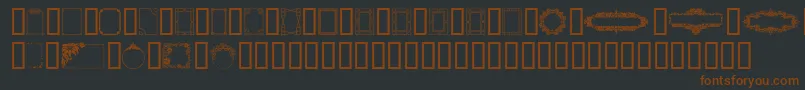 Шрифт FramesAndHeaders – коричневые шрифты на чёрном фоне