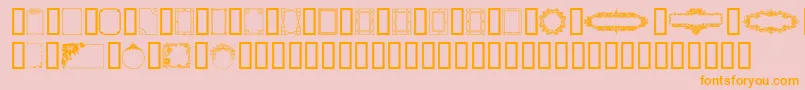 FramesAndHeaders-Schriftart – Orangefarbene Schriften auf rosa Hintergrund