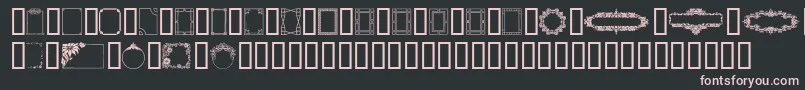 FramesAndHeaders Font – Pink Fonts on Black Background