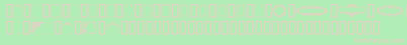 FramesAndHeaders Font – Pink Fonts on Green Background