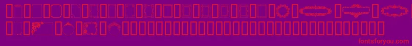 FramesAndHeaders Font – Red Fonts on Purple Background