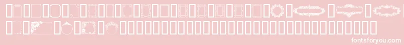 fuente FramesAndHeaders – Fuentes Blancas Sobre Fondo Rosa