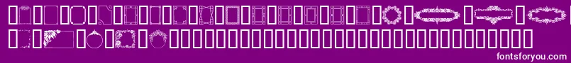 FramesAndHeaders Font – White Fonts on Purple Background