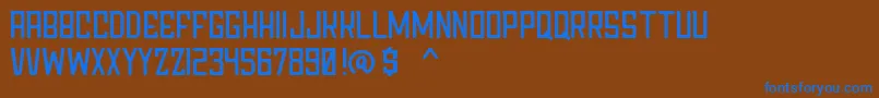 Chapter76Demo Font – Blue Fonts on Brown Background