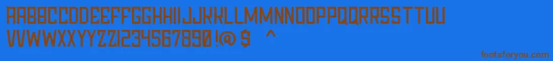 Chapter76Demo Font – Brown Fonts on Blue Background