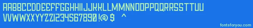 Chapter76Demo Font – Green Fonts on Blue Background