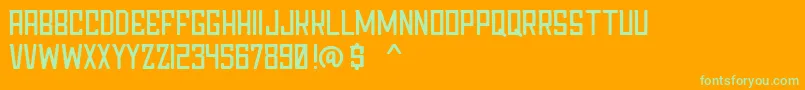 Chapter76Demo Font – Green Fonts on Orange Background