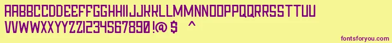 Chapter76Demo Font – Purple Fonts on Yellow Background