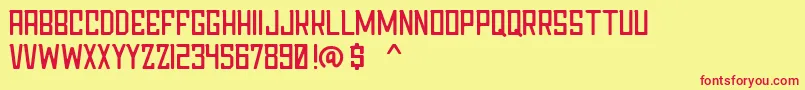 Chapter76Demo Font – Red Fonts on Yellow Background
