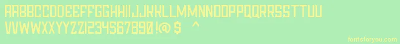 Chapter76Demo Font – Yellow Fonts on Green Background