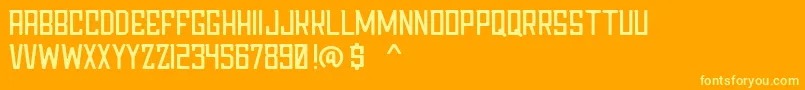 Chapter76Demo Font – Yellow Fonts on Orange Background