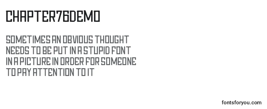 Chapter76Demo Font