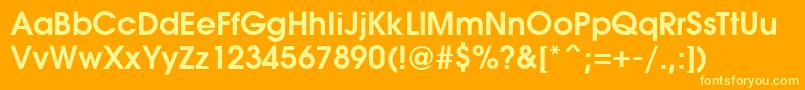 AvantiBold Font – Yellow Fonts on Orange Background