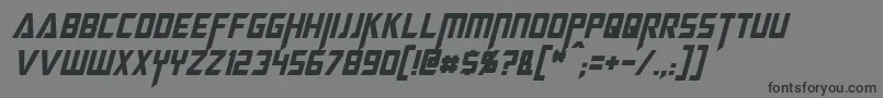 フォントMegatronCondensedItalic – 黒い文字の灰色の背景