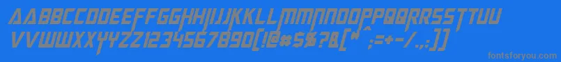 More about MegatronCondensedItalic Font MegatronCondensedItalic Font – Gray Fonts on Blue Background