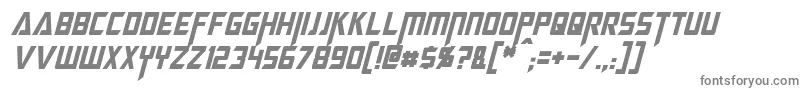 フォントMegatronCondensedItalic – 灰色のフォント