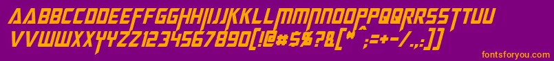 En savoir plus sur la police MegatronCondensedItalic Police MegatronCondensedItalic – polices orange sur fond violet