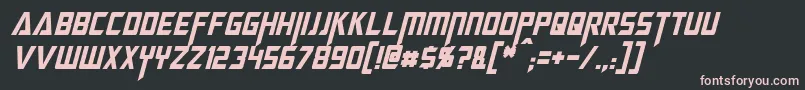 Police MegatronCondensedItalic – polices roses sur fond noir