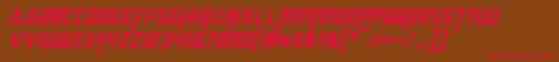 MegatronCondensedItalic Font – Red Fonts on Brown Background