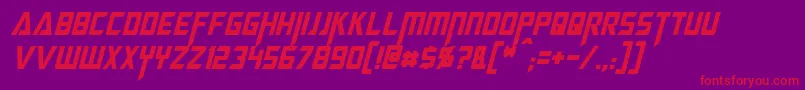 MegatronCondensedItalic Font – Red Fonts on Purple Background