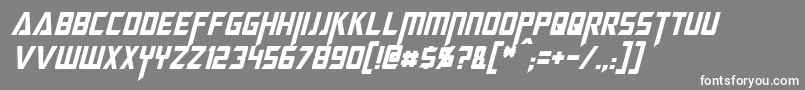MegatronCondensedItalic Font – White Fonts on Gray Background
