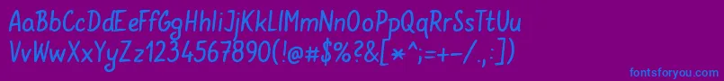 GunnymanV36 Font – Blue Fonts on Purple Background