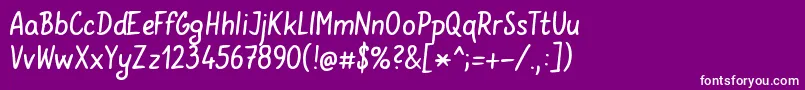 GunnymanV36 Font – White Fonts on Purple Background