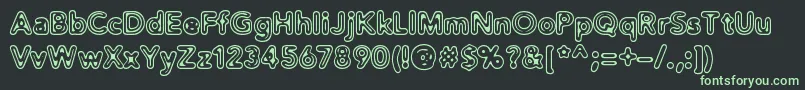 Distroex Font – Green Fonts on Black Background