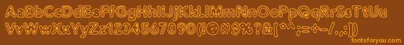 Distroex Font – Orange Fonts on Brown Background