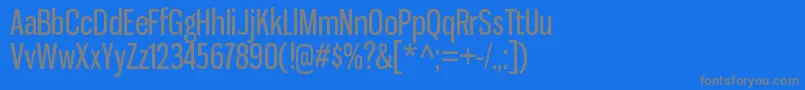 GnuolanergRegular-Schriftart – Graue Schriften auf blauem Hintergrund