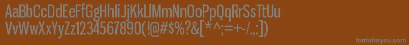 フォントGnuolanergRegular – 茶色の背景に灰色の文字