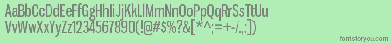 フォントGnuolanergRegular – 緑の背景に灰色の文字