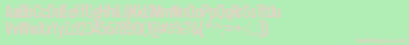 フォントGnuolanergRegular – 緑の背景にピンクのフォント